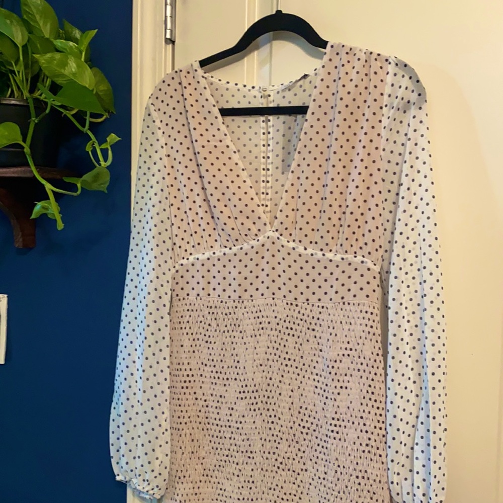 Medium black and white polka dot dress